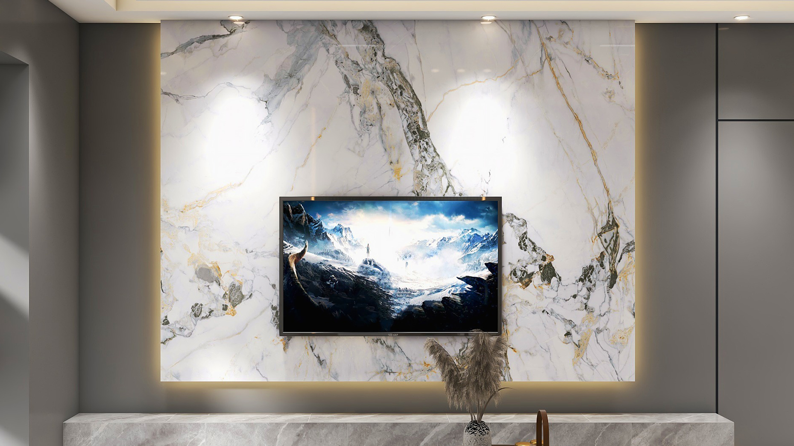 Modern Interiors with Continuous-Pattern PVC Marble Panels — A 2025 Design Revolution
